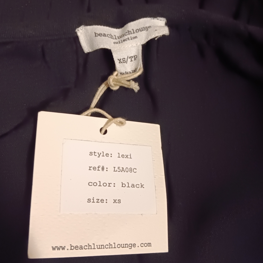 Embroidered Black Top with Pink and Orange Accents - Picture 3 of 3
